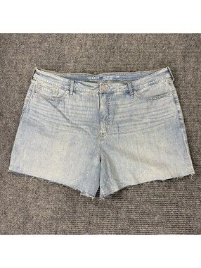 Torrid High-Rise Perfect 5" Stretch Denim Shorts Light Wash Sparkle Gems Size 24